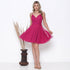 Vestido decote cruzado drapeado VESTIDO DE FESTA PETRA FINA FUCSIA P